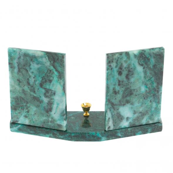 Икона настольная Молитва о покровительстве супружества из змеевика 18х7х10,5 см 118951