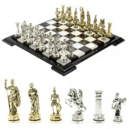 Шахматы &amp;quot;Древний Рим&amp;quot; доска 40х40 см оникс / обсидиан