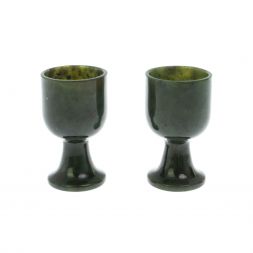 Набор рюмок на ножке из нефрита 30 мл 4х4х7 см