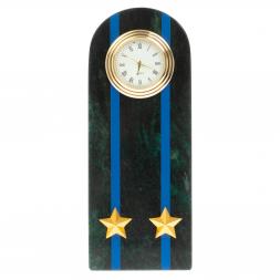 Часы-погон &amp;quot;Подполковник МЮ&amp;quot; камень змеевик