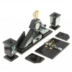 Письменный набор &amp;quot;Герб РФ&amp;quot; камень офиокальцит