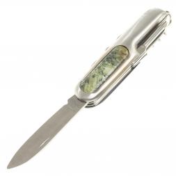 Нож мультитул складной 7 в 1 с камнем желтый апатит