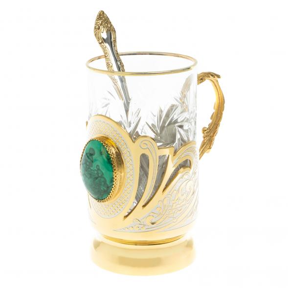 Подстаканник &amp;quot;Малахитовый&amp;quot; Златоуст 113937