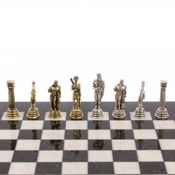 Шахматы &amp;quot;Афина&amp;quot; доска 32х32 см мрамор змеевик