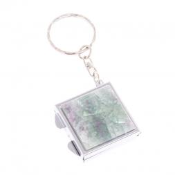 Складное зеркало брелок из флюорита квадратное