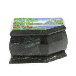 Шкатулка с расписной крышкой "Лето" 11х9х6,5 см