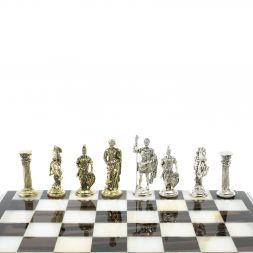 Шахматы &amp;quot;Римские войны&amp;quot; доска 40х40 см оникс / обсидиан