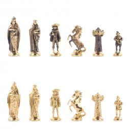 Шахматы настольные &amp;quot;Средневековье&amp;quot; 40х40 см камень мрамор змеевик