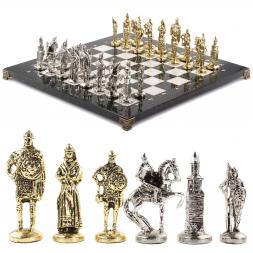 Подарочные шахматы &amp;quot;Русь&amp;quot; доска 40х40 см камень мрамор
