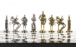 Подарочные шахматы &amp;quot;Русь&amp;quot; доска 40х40 см камень мрамор