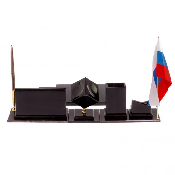 Письменный набор &amp;quot;Оптимал&amp;quot; из черного обсидиана 126256