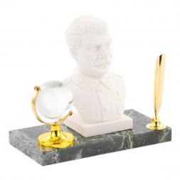 Подставка под ручку &amp;quot;Бюст Сталина&amp;quot; змеевик мрамолит