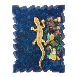 Магнит "Ящерица" синяя