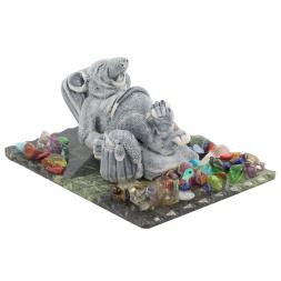 Сувенир из мрамолита "Крыса на шезлонге с пивом"