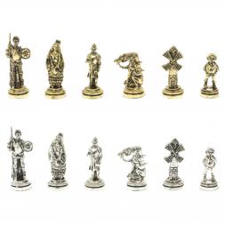 Шахматы &amp;quot;Дон Кихот&amp;quot; доска 28х28 см из камня лемезит змеевик