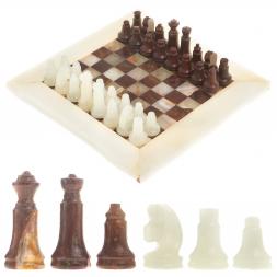 Шахматы &amp;quot;Сувенирные&amp;quot; камень оникс доска 20х20 см