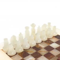 Шахматы &amp;quot;Сувенирные&amp;quot; камень оникс доска 20х20 см