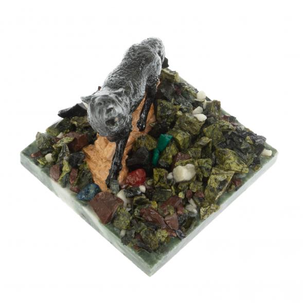 Сувенир &amp;quot;Воющий волк&amp;quot; на змеевике 116707