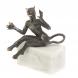 Бронзовая статуэтка &amp;quot;Чертик&amp;quot; на подставке из мрамора 126793