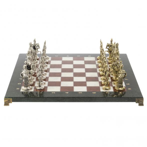 Шахматы сувенирные &amp;quot;Русь&amp;quot; доска 40х40 см камень мрамор лемезит 120685