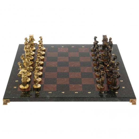 Подарочные шахматы из бронзы &amp;quot;Римские&amp;quot; 44х44 см лемезит 121095