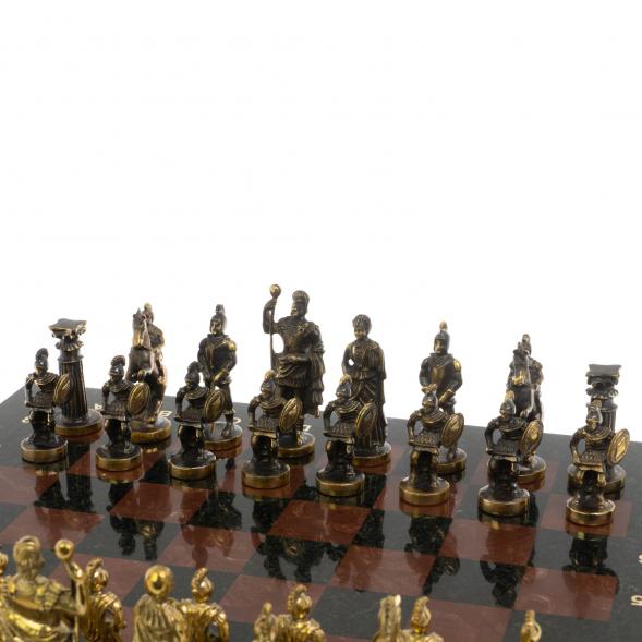 Подарочные шахматы из бронзы &amp;quot;Римские&amp;quot; 44х44 см лемезит 121095