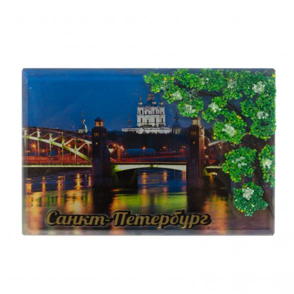 Настольное панно &amp;quot;Разводные мосты&amp;quot; из змеевика 14х9х4,5 см 129469