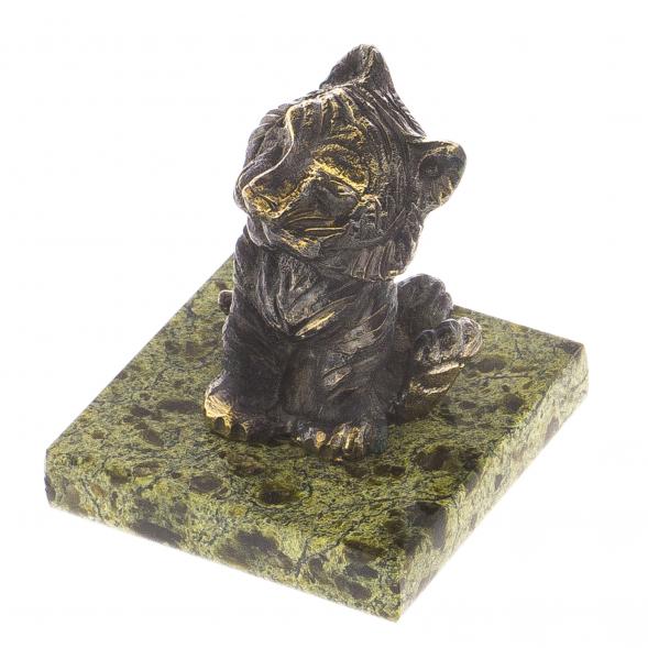Бронзовая фигурка &amp;quot;Тигр Тигрёна&amp;quot; камень змеевик 122285