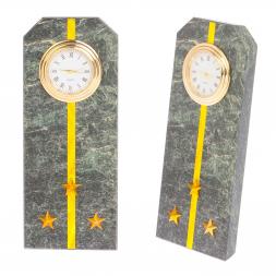 Часы &amp;quot;Погон старший лейтенант таможни&amp;quot; камень змеевик