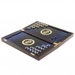 Подарочные нарды &amp;quot;Восточные&amp;quot; с эмалью камень лазурит Златоуст