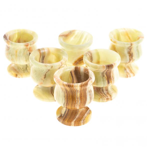 Набор рюмок из оникса 6 шт 20 мл 3,8х4,5см в коробке (1,5х2) 121913