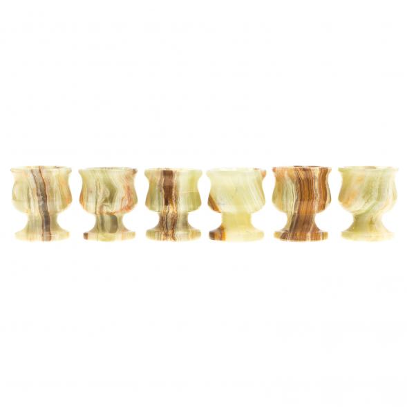 Набор рюмок из оникса 6 шт 20 мл 3,8х4,5см в коробке (1,5х2) 121913