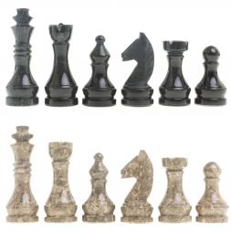 Шахматы &amp;quot;Дебют&amp;quot; мрамор, ракушечник доска 38х38 см