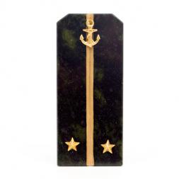 Сувенир &amp;quot;Погон Лейтенант ВМФ&amp;quot; камень змеевик