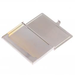 Карманная визитница камень лепидолит цвет серебро