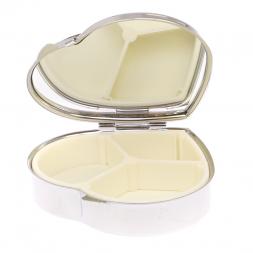 Таблетница &amp;quot;Сердце&amp;quot; на 3 отделения камень лазурит афганский цвет серебро