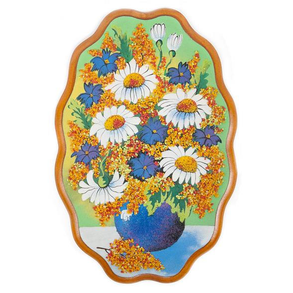 Картина с рисунком из камня &amp;quot;Букет ромашек в горшке&amp;quot; 29х19 см 116982