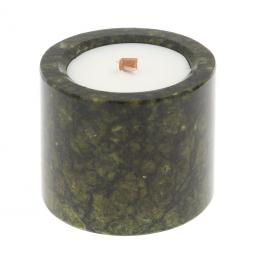 Свеча круглая из змеевика 5х5х4,2 см