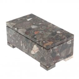 Шкатулка из камня конгломерат 18х9х7,5 см
