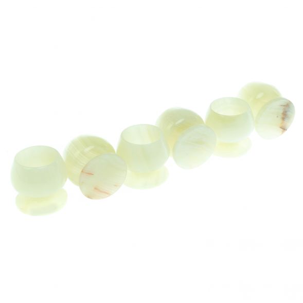 Набор рюмок 6 шт из светлого оникса в футляре 5х4,9 см (2х2) 128814