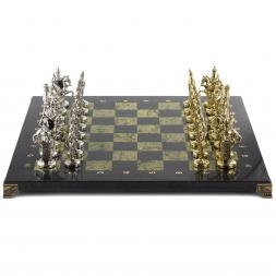 Шахматы подарочные &amp;quot;Русь&amp;quot; доска 40х40 см из камня змеевик