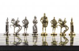 Шахматы подарочные &amp;quot;Русь&amp;quot; доска 40х40 см из камня змеевик