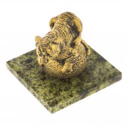 Фигурка &amp;quot;Тигр на шаре&amp;quot; на подставке из камня