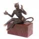 Бронзовая статуэтка &amp;quot;Чертик&amp;quot; на подставке из лемезита 126794