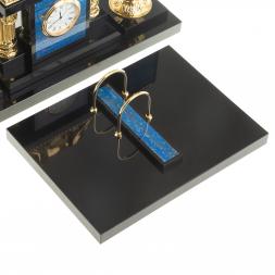 Письменный прибор &amp;quot;Лев с шаром&amp;quot; камень лазурит бронза