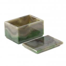 Шкатулка из натурального нефрита "Классическая" 10х7х6 см