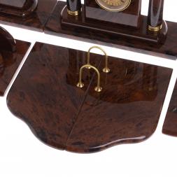 Письменный прибор &amp;quot;Арка&amp;quot; камень обсидиан коричневый