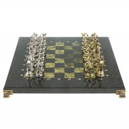 Шахматы &amp;quot;Олимпийские игры&amp;quot; доска 28х28 см из камня змеевик