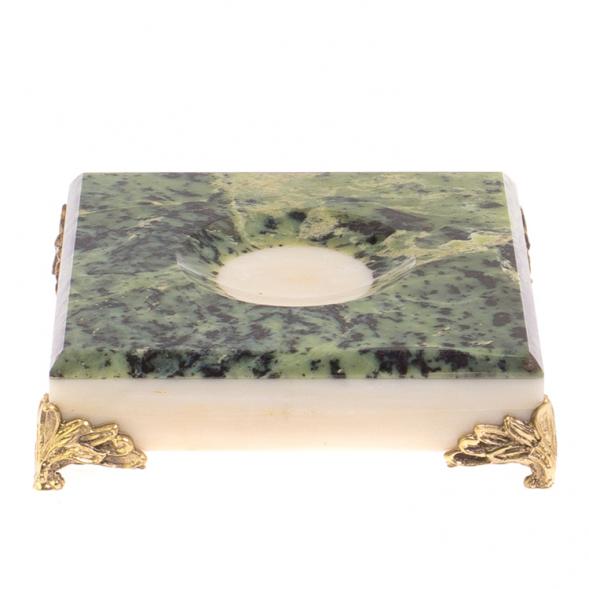 Подставка под шар из нефрита 9,5х9,5х2,5 см 123527