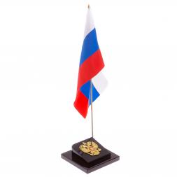 Флагшток &amp;quot;Герб РФ&amp;quot; из черного обсидиана 9х9х32 см